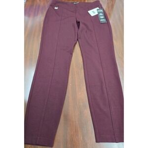 Zac & Rachel Figure Defining Pants Womens M Wine Burgundy Tummy Control NWT